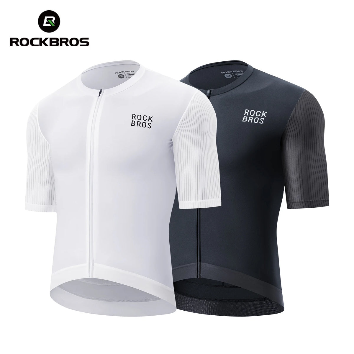 ROCKBROS Summer Cycling Short Sleeve Jersey High Elastic Lightweight Breathable Cycling Jersey Reflective Men Cycling Clothing