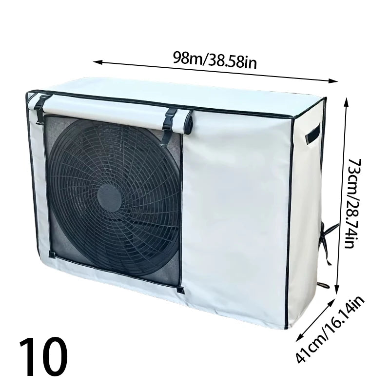 Multi-sizes Oxford Cloth AC Cover Breathable Easy To Install Durable Dirt-Proof Outdoor Use Rollup AC Cover Weather Protection