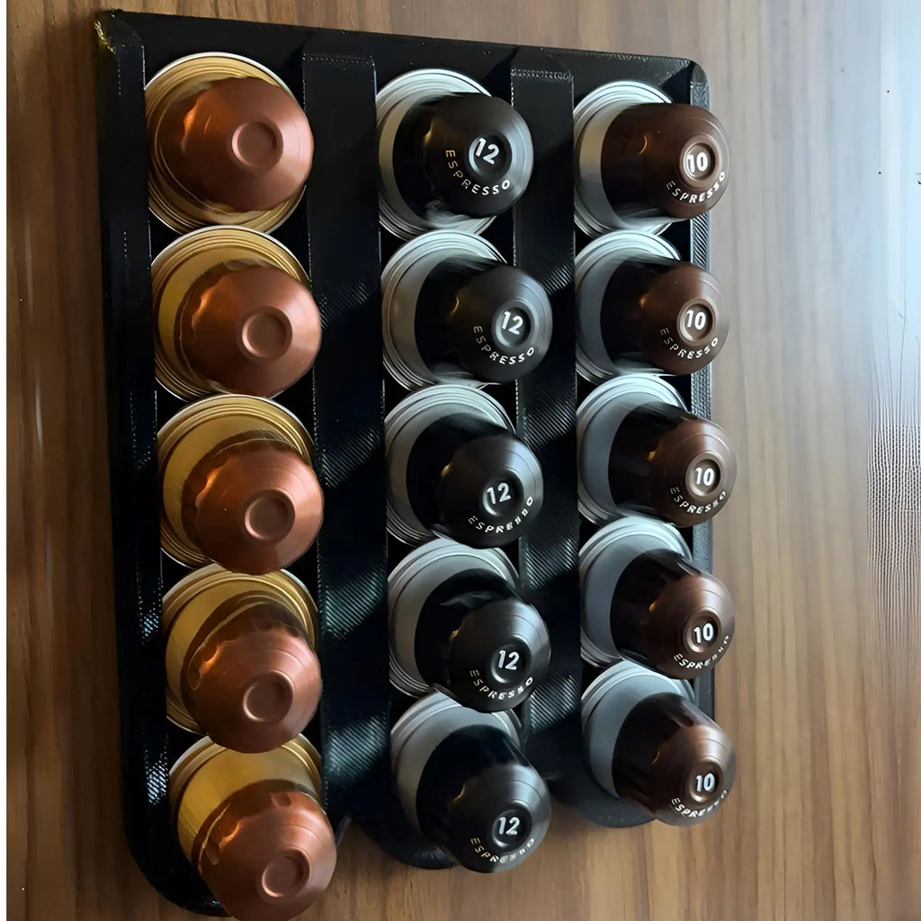 [Punch-free] Coffee Capsule Wall Hanging Storage Rack | Compatible with Nespresso Multi-brand Capsules | Space-saving