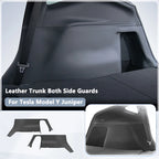 For Tesla Model Y Juniper 2025 2026 Rear Trunk Both Side Guards PU Leather Surface Corner Protection Cargo Liner Anti-dirty Pad