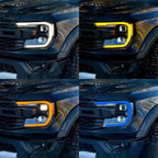 Yellow White Blue Amber Red Angel Eyes DRL LED Boards For Ford Ranger T9 Matrix 2024 2025 Daytime Running Light Chips Module