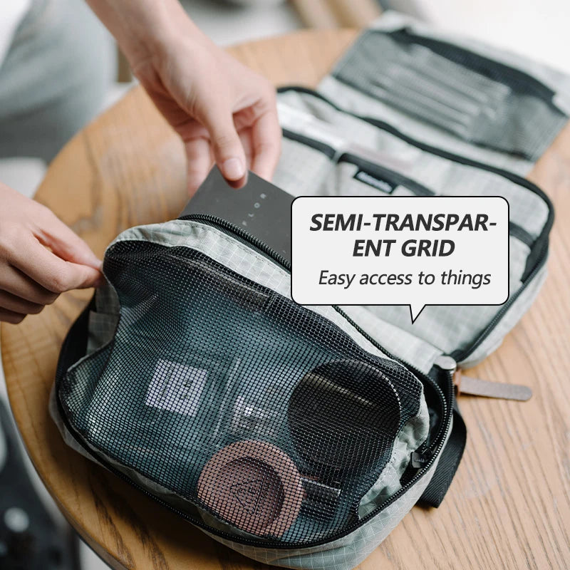 Naturehike Travel Toiletry Bag Collapsible Lightweight Storage Organizer, Black/Brown/Gray
