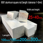 6061 Aluminum Alloy Flat Bar - Various Thickness Widths 25mm-40mm & Lengths 100mm-300mm for Engineering & Manufacturing