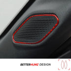 Carbon Fiber Auto A-Pillar Speaker Panel Cover Trim Sticker For Ford Mustang GT 2024 2025 Car Interior Decor Tuning Accessories