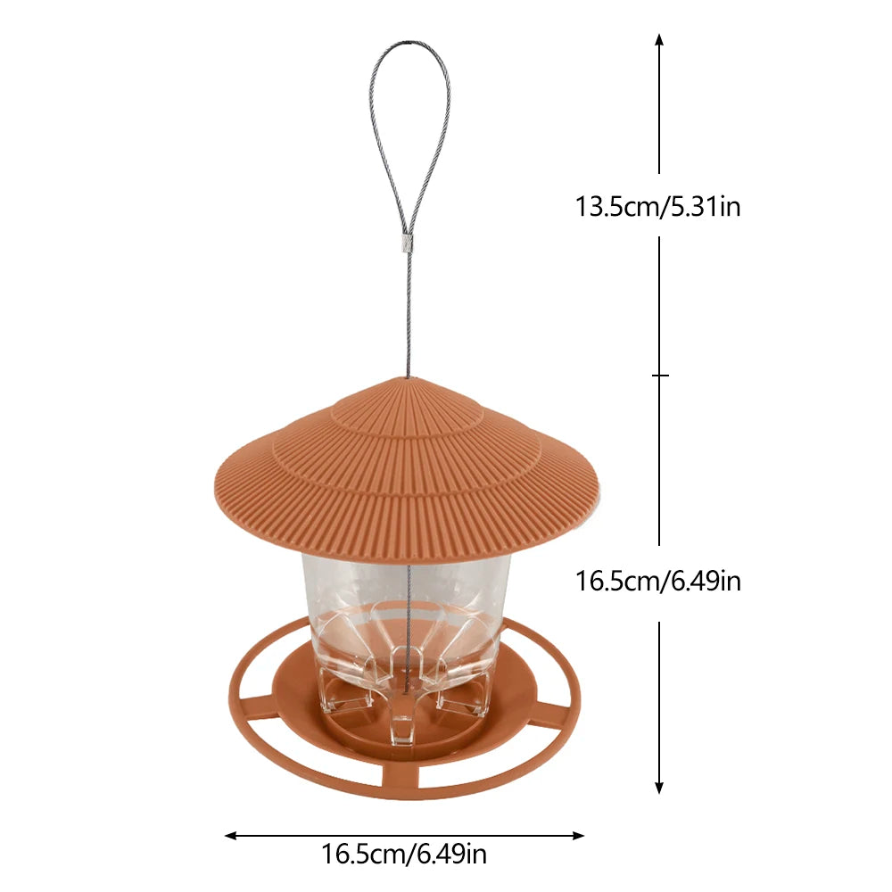 Garden Gazebo Hanging Wild Bird Feeder Outdoor Container With Hang Rope Pet Bird Feeding House Type Bird Feeder New Dropshipping