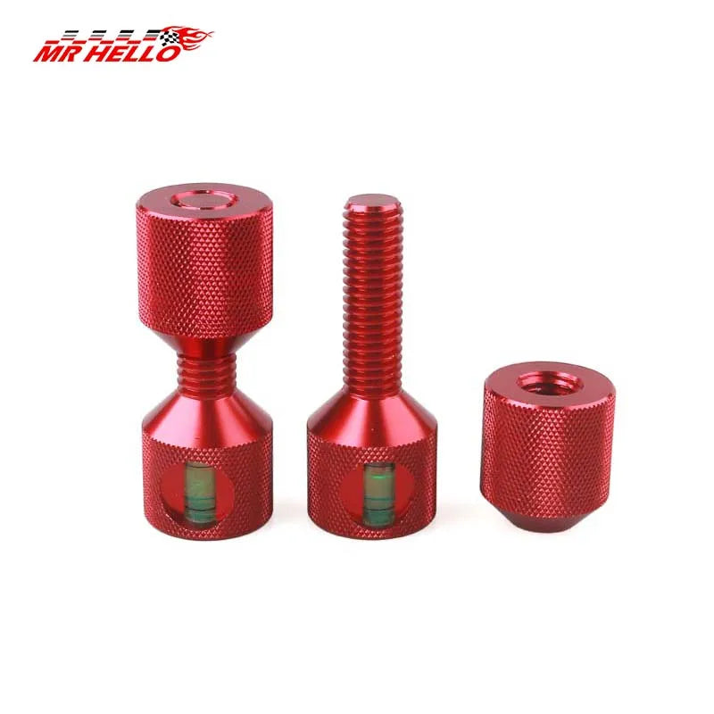 2 Hole Flange Alignment Pin Set 1-1/8in 6061 Aluminum, Black or Red