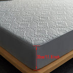 Waterproof Quilted Fitted Mattress Protector Cover Sheet 30cm Deep, Blue/Green/Grey