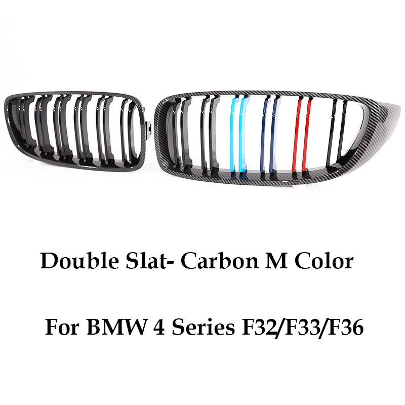 Front Bumper Kidney Gloss Black Carbon Chrome Grill M Color Grille Grill For BMW 4 Series Gran F32 F33 F36 F80 F82 2013-2020