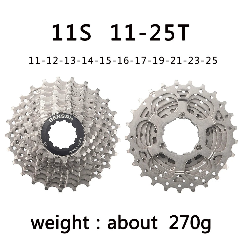 SENSAH 8/9/10/11 Speed Road Bike Cassette 11V 23T/25T/28T/30T/32T/34T/36T Bicycle Freewheel K7 10S Flywheel for HG Hub