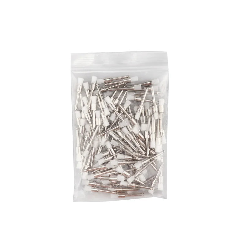 100pcs Dental Nylon Polishing Brushes Bowl Shape Colorful Dental Prophy Brush Prophylaxis Brush For Contra-Angle Handpiece