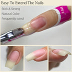 MSHARE 30g Natural Looking Poly Nails Acryl Gel Nail Extensions Builder UV Led Acrylgel Crystal Clear Gel logo Customization