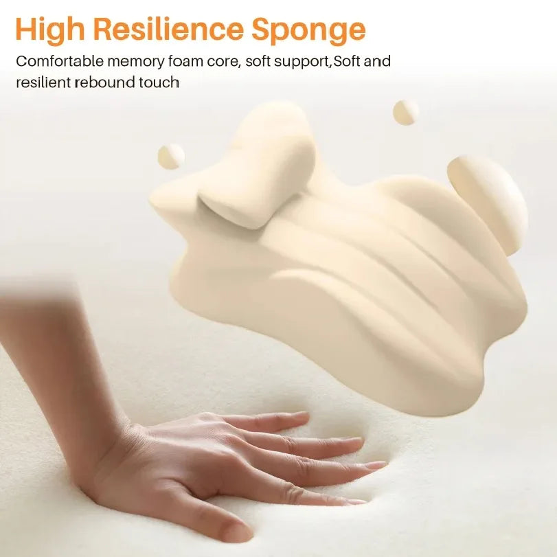 Multi-Positional Wedge Pillow Memory Foam Ergonomic Prone Pillow with Removable Cover Couple Bed Pillow for Body Pain Relief