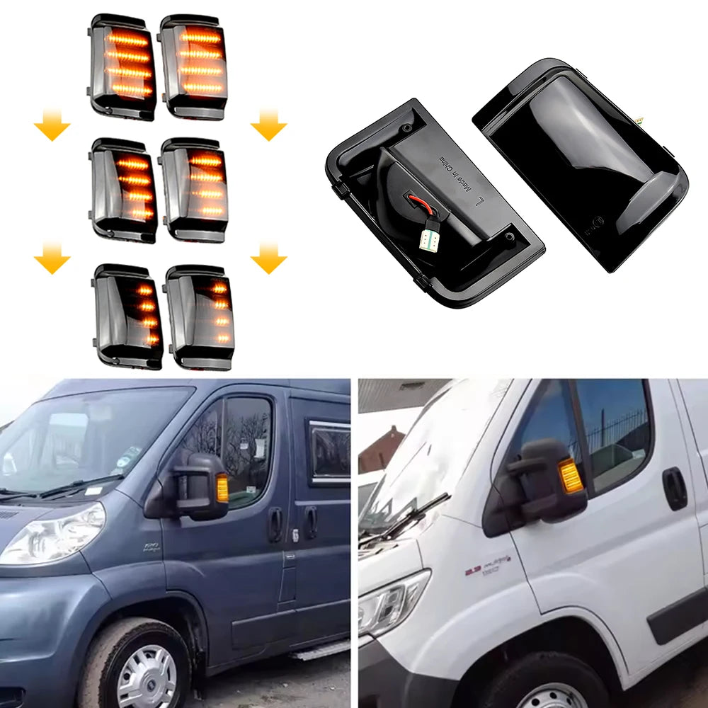 68374916AA For Peugeot Boxer Fiat Ducato Citroen Dynamic LED Turn Signal Light Side Mirror Indicator Sequential Blinker Lamp