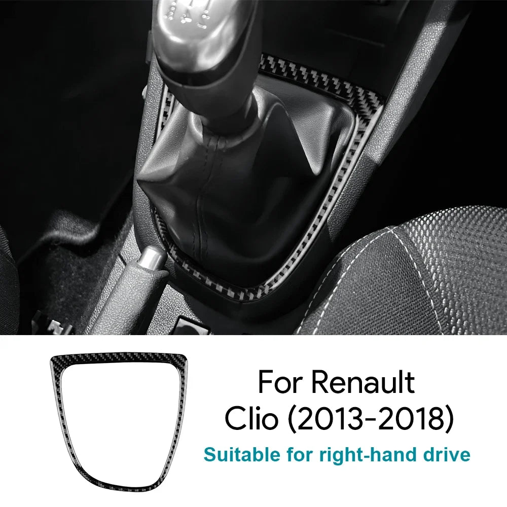 Carbon Fiber Gear Shift Frame Trim Sticker for Renault Clio 4 2013-2018 LHD/RHD