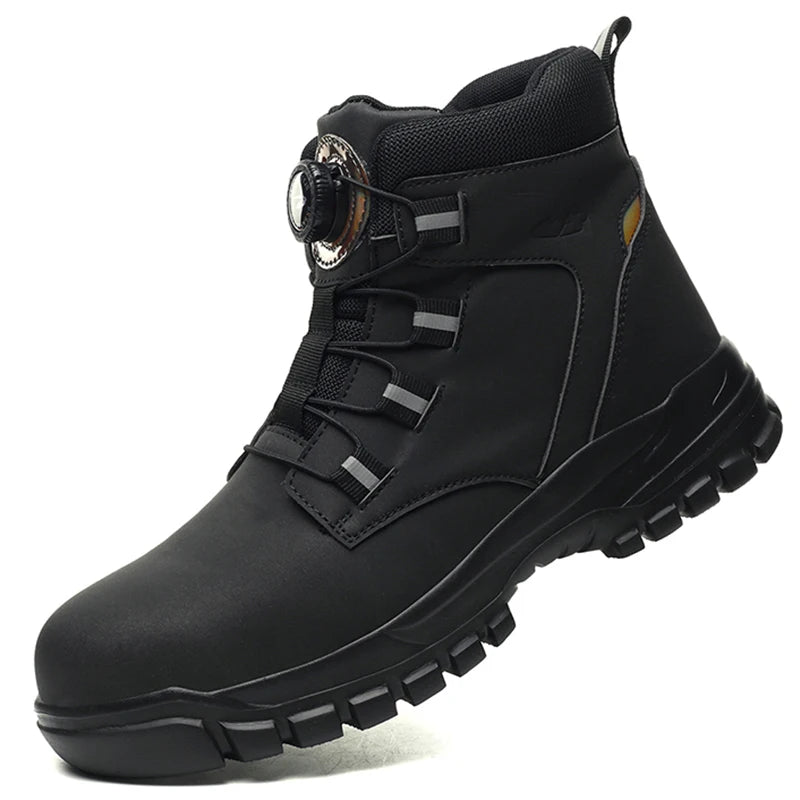 Lightweight Steel Toe Work Shoes for Men Construction Safety Sneakers Anti-Puncture Outdoor Boots with Anti-Smash Protection