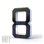 12CM Solar Lighted House Number Outside Light-up LED Address Number Waterproof House Number Light Address Sign Home Decor