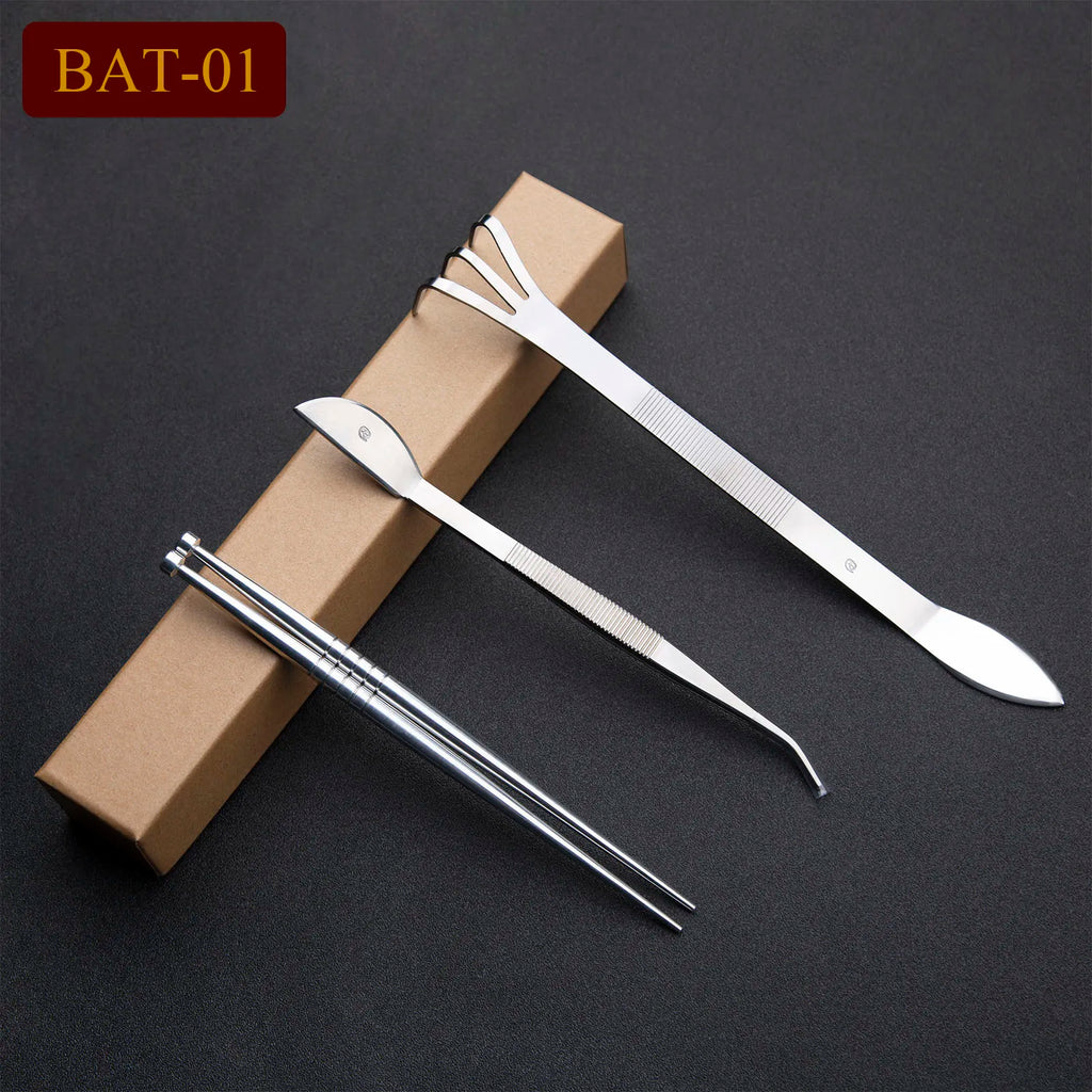 Bonsai Tools 3-PCS Set Root Rake Hook Tweerzers Set