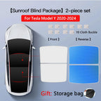 Sunshades For Tesla Model 3 Sunroof Highland 2026 Model Y 2020-26 Ice Cloth Buckle Sun Pare Glass Front Rear Skylight Accessory