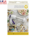 Ergonomic Cookie Press 13-Piece Set Spritz Cookie Maker Soft-Touch Trigger Clear Barrel Includes 12 Shapes Easy Baking