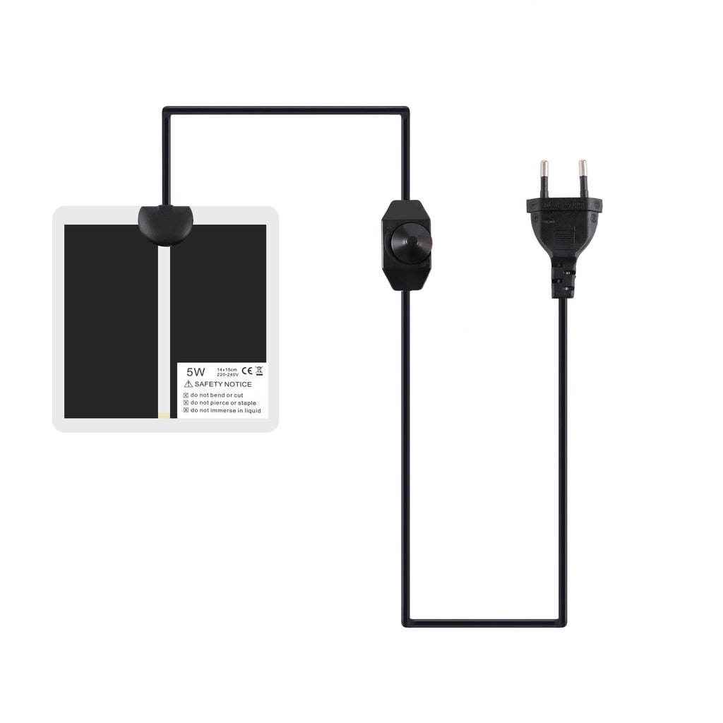 Reptile terrarium heat mat with adjustable temperature controller, 5-45W