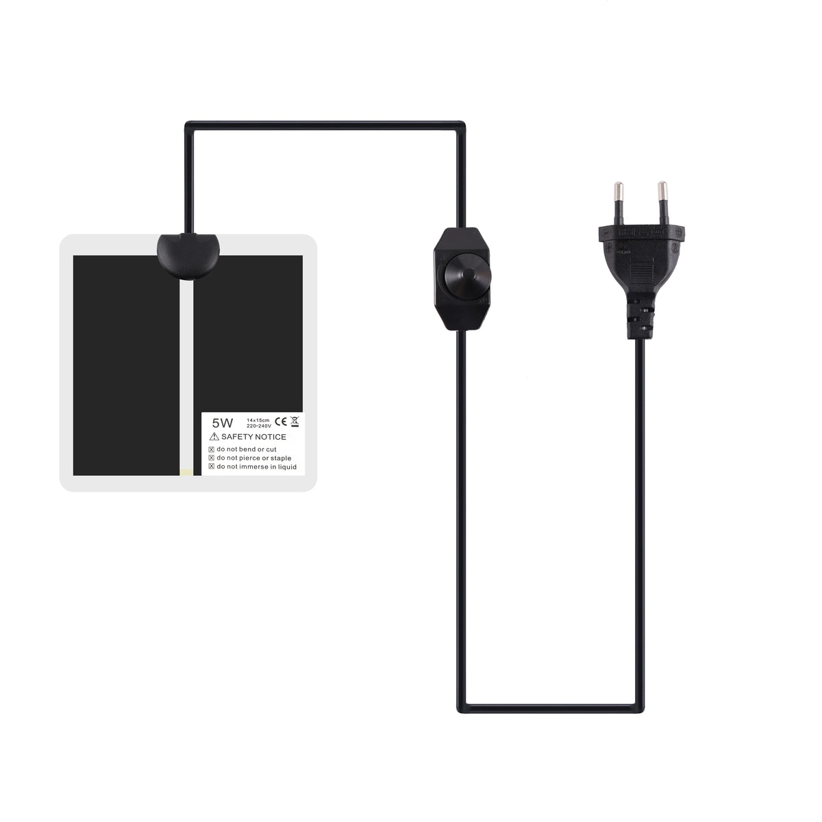 Reptile terrarium heat mat with adjustable temperature controller, 5-45W