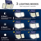LED Solar Lights 228/328 Outdoor PIR Motion Sensor Wall Lamp IP65 Waterproof Street Light with Remote for Garden Lighting