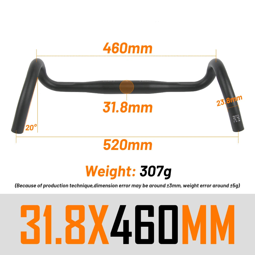 UNO FL12 Gravel Bike Handlebar 31.8x400/420/440/460mm Outer Drop Bar Ultralight Bicycle Handle Road Bicycle Flared Bar
