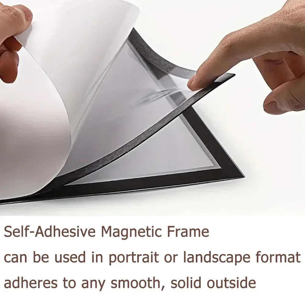 2/3/5/10pcs A4 8x12Inch Rubber Magnet poster frame Soft Self Diamond Painting Frames A4 Canvas Frames Advertising display frame