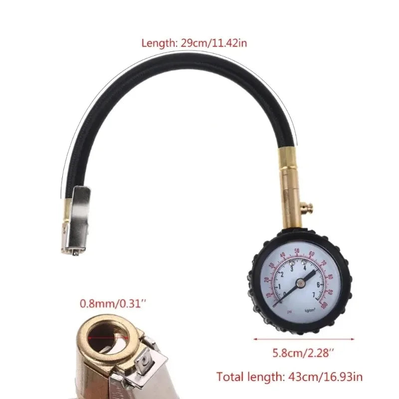 Tire Pressure Gauge Professional Rapid Air Down Tire Deflator Pressure Gauge Tire Air Down Tool Inflating Tube Hose Deflation