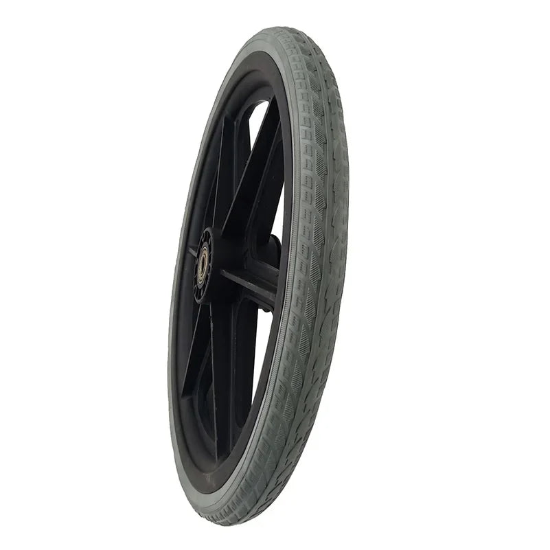 16x1.75 Solid Wheelchair Rear Tire with Hub for 16 Inch Wheel, 1pc
