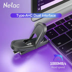 Netac US9 Pendrive 256G 512G 1TB Solid State USB High Speed 1000MB/s USB 3.2 Gen 2 Flash Drives Type-C&Type-A Free Shpping