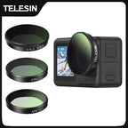 TELESIN CPL ND8 ND16 ND32 UV VND Lens Set Aluminium Alloy Frame for DJI OSMO Action 3 4 5pro CPL ND Quick Release Filter Set