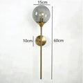 A gold smoky gray / Glass ball 15cm / Without light bulb