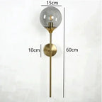 A gold smoky gray / Glass ball 15cm / Without light bulb
