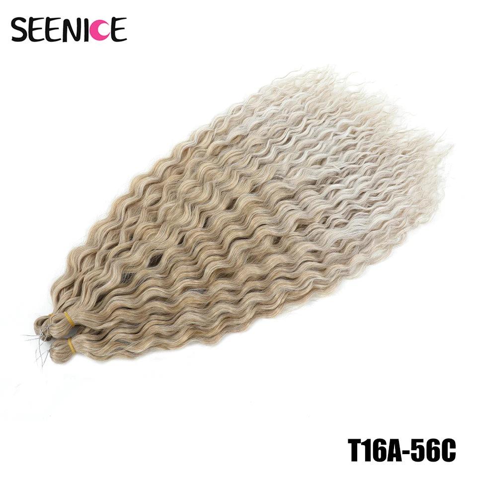 Ariel Curl Hair Synthetic Water Wave Twist Crochet Hair Afro Curls Crochet Braids Ombre Pink Braiding Hair Extension For Women