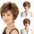 10 Inch Natural Synthetic Wigs for Women Short curly  Wig Daily Party Heat Resistant Hair