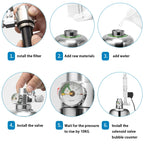 Aquarium CO2 Generator System Stainless Steel Water Injection w/ Bubble Meter 1L/2L