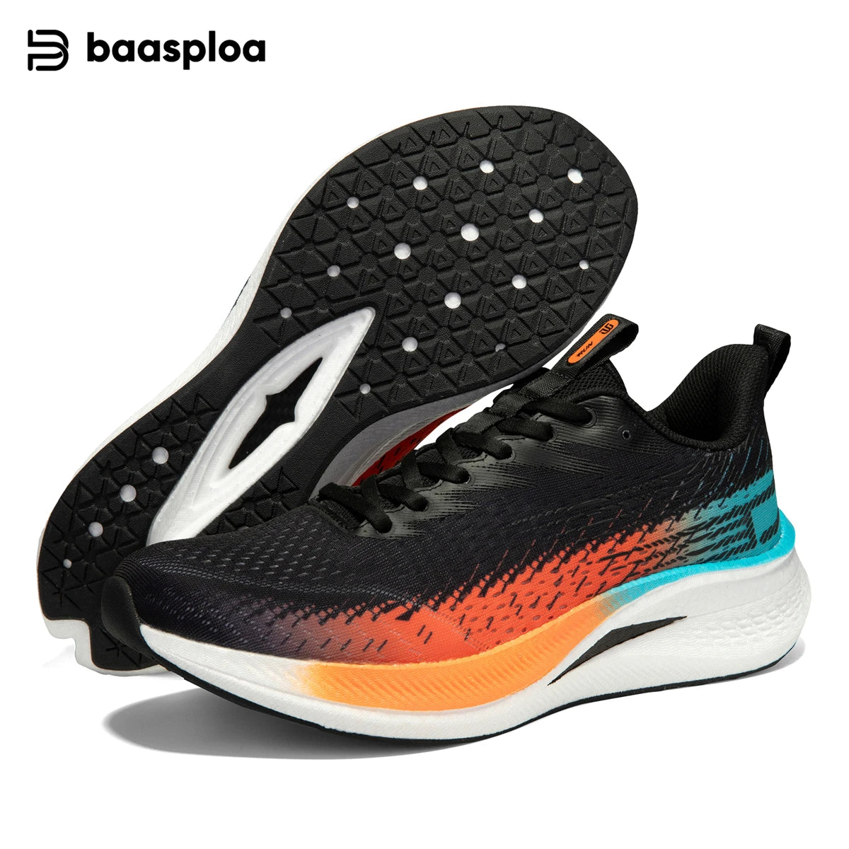 Baasploa Men Women Running Sneakers New Brand Carbon Plate Mesh Breathable Male Female Professional Training Unisex Sport Shoe