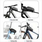 OFFBONDAGE Hard Shell Bike Front Bag 0.8L EVA Waterproof Bicycle Bag MTB Road Bike Top Tube Bag Cycling Storage Bike Accessories