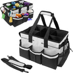 Tool Storage Bag Waterproof Oxford Cloth Large Capacity Carry Bag, Beige/Gray/Pink