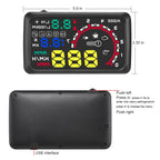 W02 OBD2 Head-Up Display HUD Speedometer Gauge, Voltage & Fuel Consumption Projection