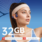 POLVCDG X7 Bone Conduction Bluetooth Swimming Headphones IPX8 Waterproof, 8GB, Blue/White/Black Red