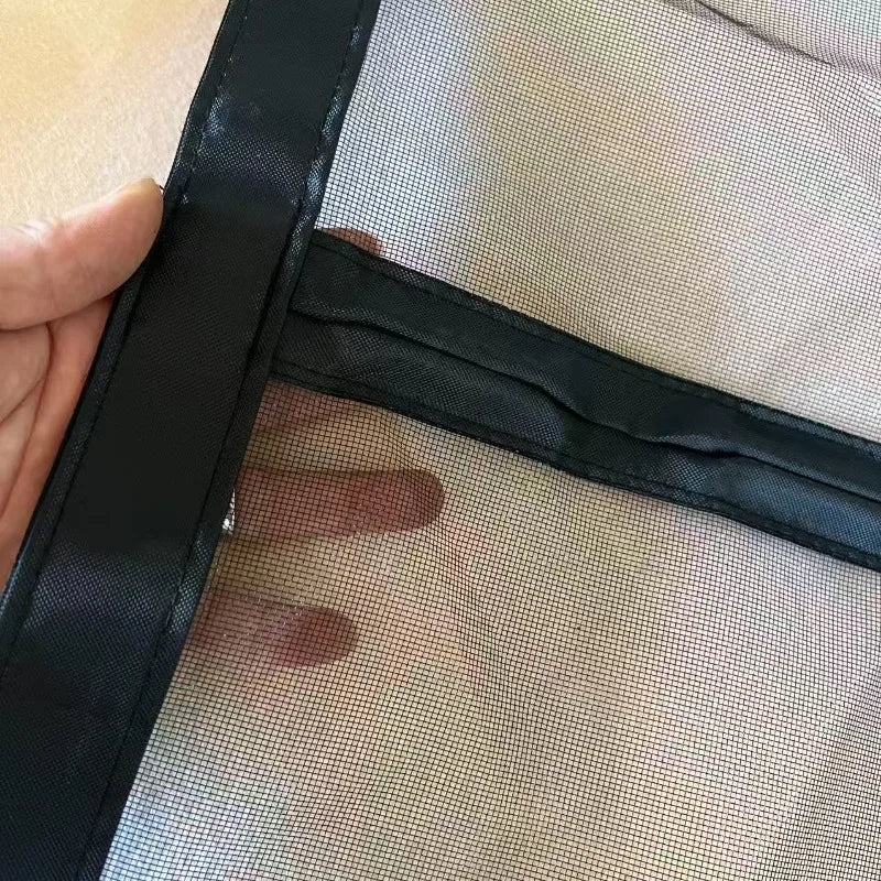 Black Magnetic Door Screen Mosquito Net Custom Size Summer Anti Insect Mesh Automatic Closing Curtain Applicable To Glass Doors