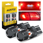 AUXITO 7443 T20 W21/5W LED Brake/Tail Light Bulbs Red Canbus Error Free 2pc 12V
