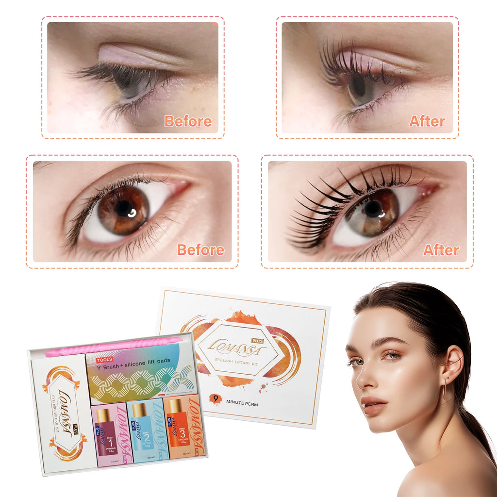 Lomansa 15 Pieces/Lot 8-12 Minutes Brow Lamination Kit 2 In 1 Sachet Perm Fixation Lotion Lash Lifting 6-8 Weeks Makeup Tools