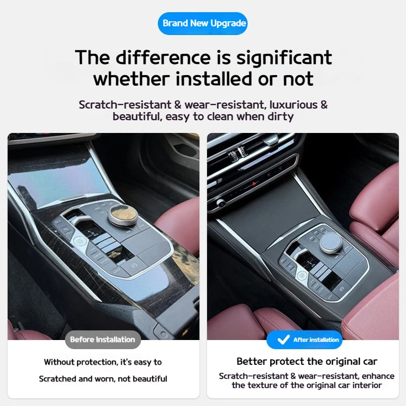 For BMW 3 Series i3 G20 2020-2026 The stitching and sponge interior accessories on both sides of the central control gear panel