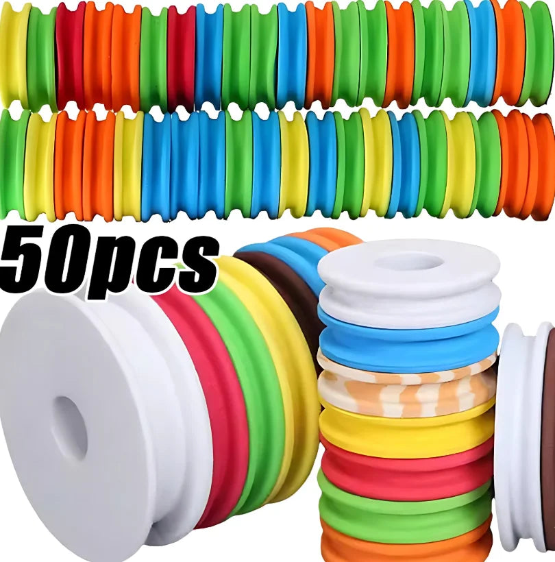 10/50 Pcs Winding Board Spools Fishing Fishing Hook Foam Spool Trace Wire Swivel Tackle Fish Line Winding Board EVA Foam Tools