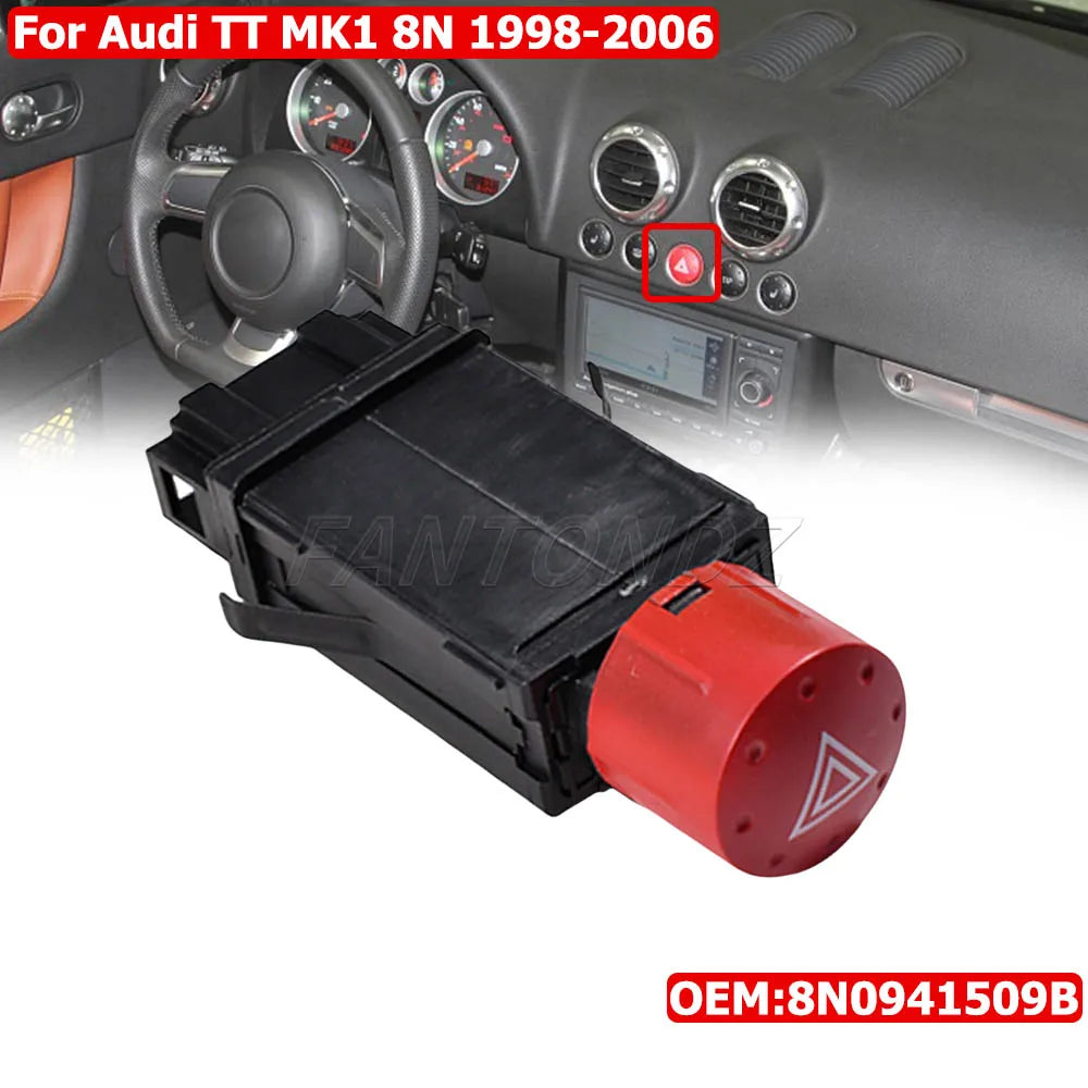 Emergency Hazard Warning Light Flasher Switch For Audi TT MK1 8N 1998-2006 8N0941509B Turn Signal Relay Control Switch