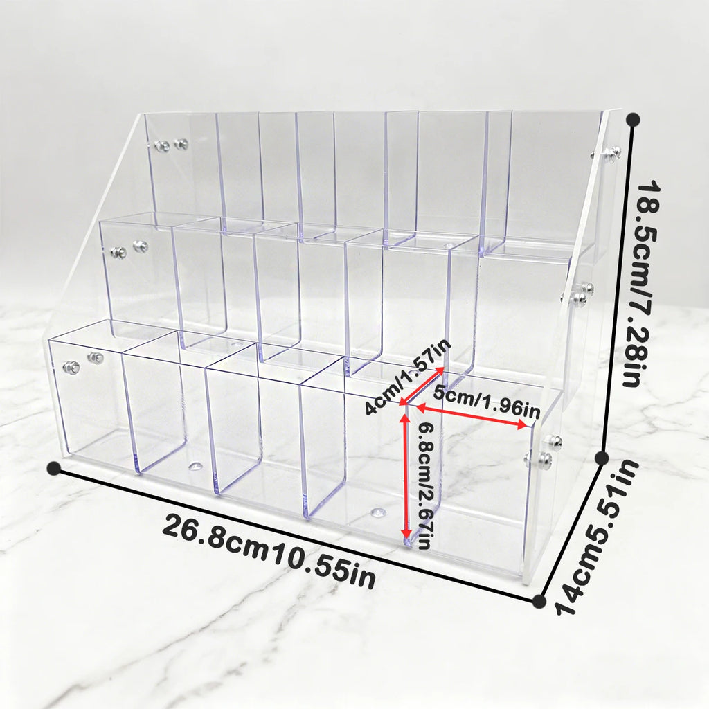 Multi-Layer Acrylic Transparent Step Storage Rack for Cosmetics/Decorations/Office Supplies Retail Display Box Organizer Cabinet