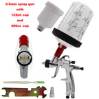 Spay Gun Mini 0.5/0.8/1.0/1.2mm Nozzle Gravity Airbrush For Car Painting Tool No Clean Disposable Measuring Cup